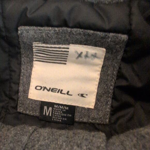 Oneill Men's Medium Zip Jacket Shacket Skater Winter Surf Heavy Wool Blend - Picture 3 of 8